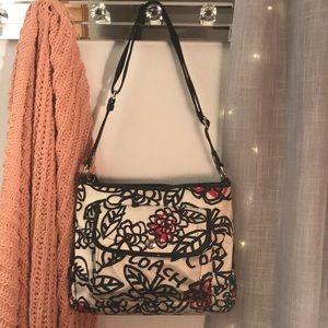 Retro Coach Purse Hot Pink Interior